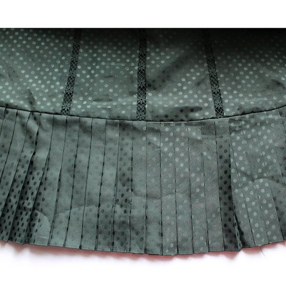 Ted Baker Chllo Lace-Detail Long Sleeve Dress / 4 Large 10 / Dark Green Flowy - Picture 10 of 13